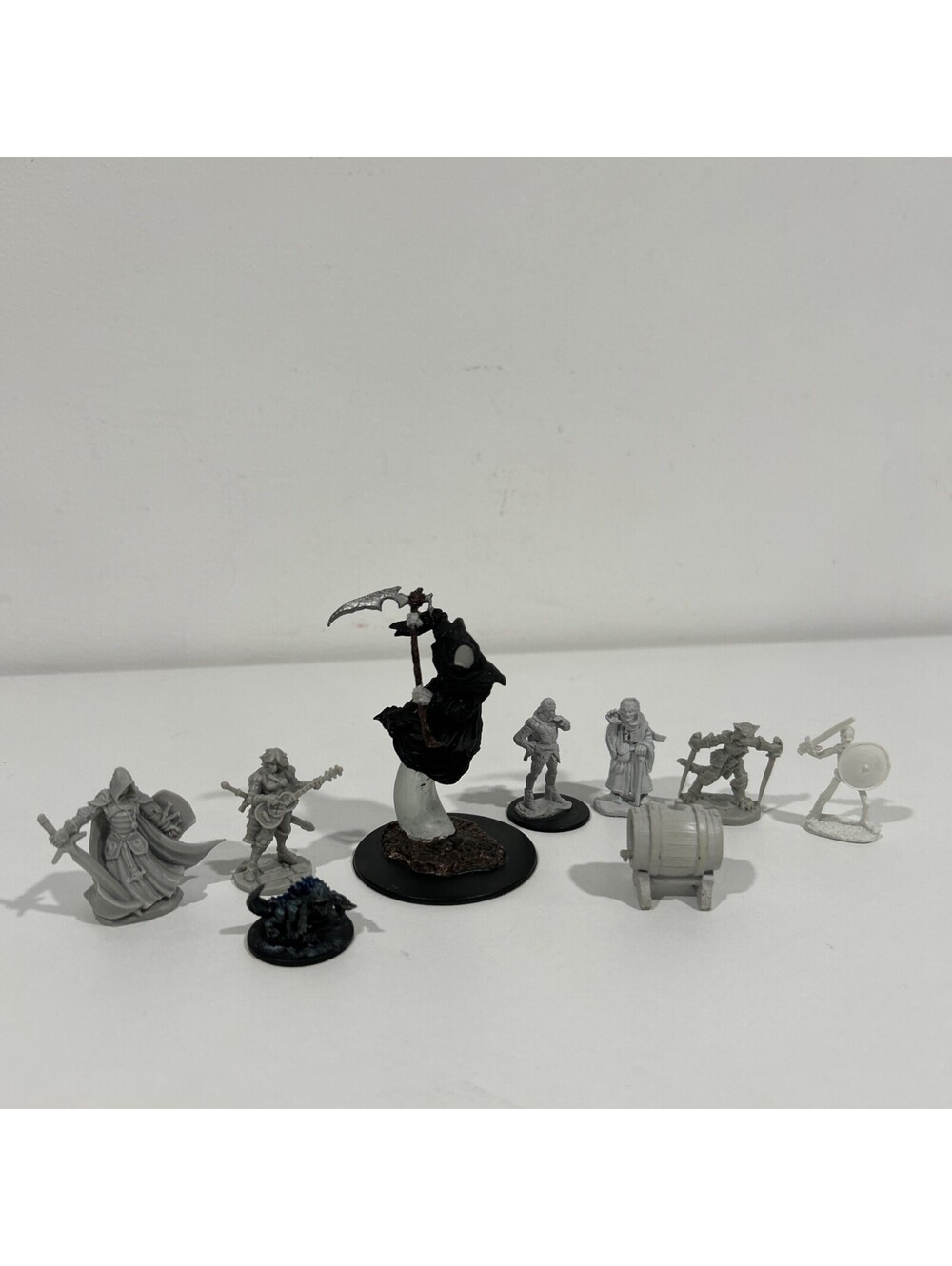 FANTASY Miniatures Lot 9 D&D Tabletop RPG Humanoid Monster Figures Grim Reaper